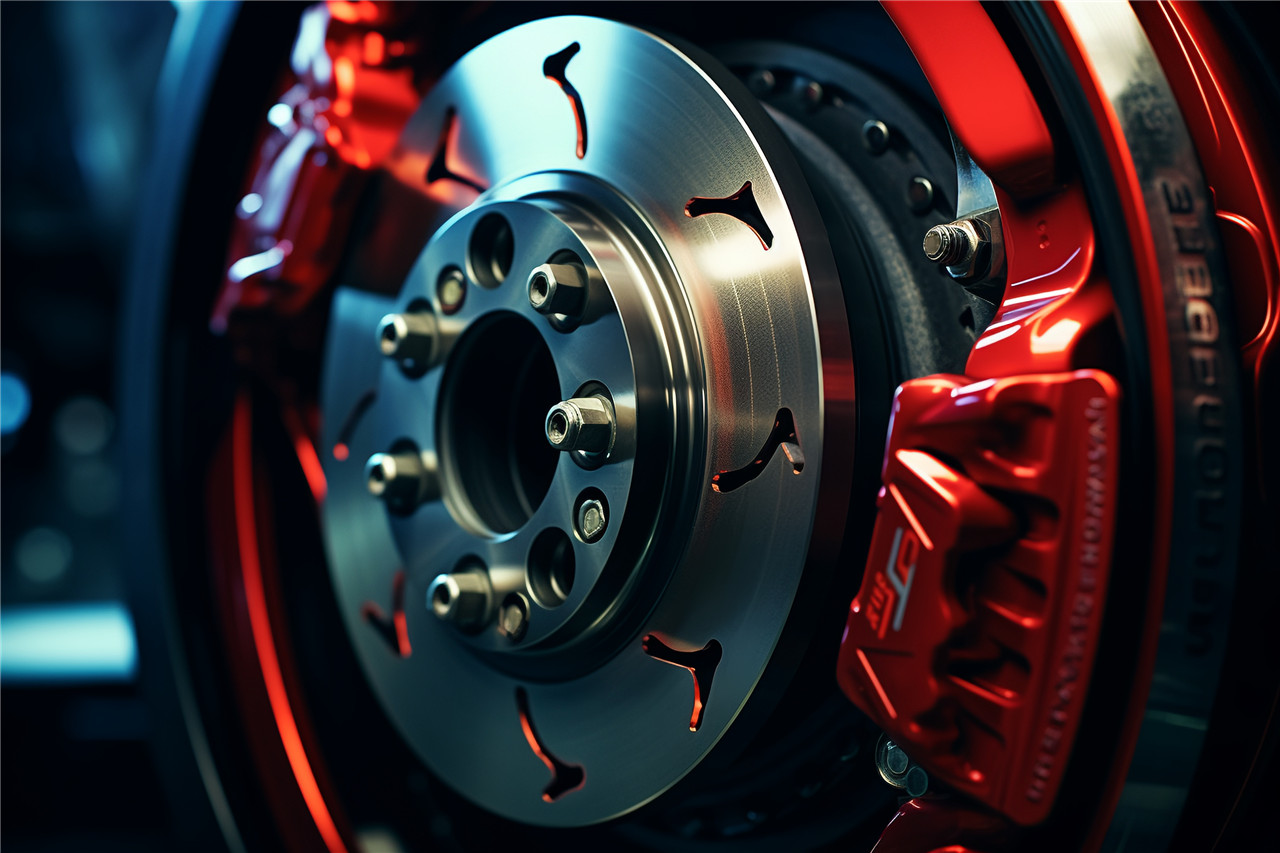 Brake parts on car